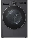 LG RT90X8B, Freistehend, Frontlader, W&auml;rmepumpe, Schwarz, Metallisch, Drehregler,