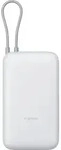 Xiaomi Powerbank 20.000 mAh (mit integriertem Kabel) Grau (Light Grey) - Wei&szlig;