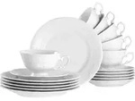CreaTable, 24622, Frederike Weiss, Kaffeeservice 18-tlg, Porzellan