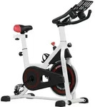 Wei&szlig;/Schwarz Ergometer, Stahl, 120kg Kapazit&auml;t, verstellbarer Widerstand,