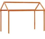 vidaXL Dach f&uuml;r Kinderbett Wachsbraun 217x95,5x159cm Massivholz Kiefer - Braun