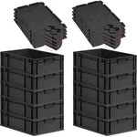 SuperSparSet 10x Eurobox NextGen Grip mit Scharnierdeckel und schwarzen