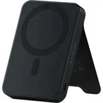 Satechi, Magnetische 5000 mAh Powerbank MagSafe/Qi2 mit Stand, Schwarz - Schwarz