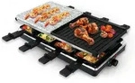 GOURMETmaxx Raclette Grill 8 Personen 1400W - Schwarz/Grau