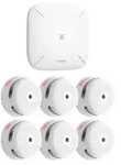 X-SENSE RF-Rauchmelder-Set mit Basisstation, FS61, 6 St&uuml;ck