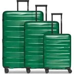 Bergpfeil Travel Trolley Set 3-teilig Emerald Green Metallic gr&uuml;n 55cm - Gr&uuml;n