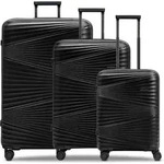 Pactastic Collection 02 THE THREE SET 4 Rollen Kofferset 3-teilig - Schwarz