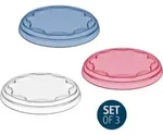 koziol 3er-Set Frischedeckel FRESH, Frischhaltedeckel f&uuml;r Joghurt und andere