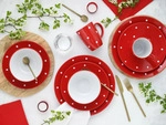 CreaTable, 24595, Polka Dots Bunt, Kombiservice 16-tlg, Steinzeug