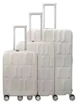 travelite Panello 4W Trolley-Set L / M / S Ivory creme 76cm - Wei&szlig;