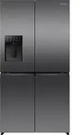 Hisense Freistehend Fl&uuml;gelt&uuml;rk&uuml;hlschrank, Black stainless steel, 640 l,