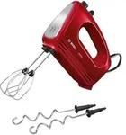 Bosch CleverMixx, Handmixer, Rot, Edelstahl, Kneten, Mixen, Whisking, 1,4 m,