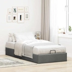 vidaXL Ottoman-Bett ohne Matratze Dunkelgrau 80x200 cm Stoff - Grau