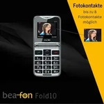 Beafon Fold 10 Silver Line, Grotastenklapphandy, schwarz-silber - Schwarz