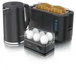 Arendo Fr&uuml;hst&uuml;cks-Set Wasserkocher 1,5l, 4-Scheiben Toaster, 6er Eierkocher,