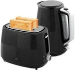 HOMCOM Wasserkocher Toaster Set 2200 W 1,7L Wasserkocher, 2 Scheiben Toaster -