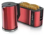 Arendo Fr&uuml;hst&uuml;cks-Set 2-teilig, 4-Scheiben Langschlitztoaster + Wasserkocher...