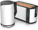 Arendo Fr&uuml;hst&uuml;cksset, 1,5L Wasserkocher, Langschlitz Toaster 4-Scheiben,...