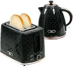 HOMCOM Wasserkocher Toaster Set 2200 W 1,7L Wasserkocher, 2 Scheiben Toaster -