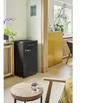 Respekta Retrok&uuml;hlschrank Rico, Schwarz - Schwarz
