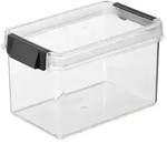 plast team Trockenvorratsdose Oslo 1,2 Liter rechteckig transparent/schwarz - Schwarz