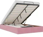 vidaXL Ottoman-Bett ohne Matratze Rosa 120x200 cm Samt - Rosa