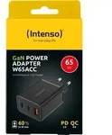 Intenso Power Adapter 1x USB-A/2x USB-C 65W GaN Black - Schwarz