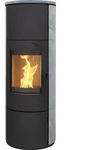 Thermia Kaminofen M&uuml;nchen XL Stahl schwarz Speckstein - Schwarz