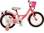 Volare Ashley Kinderfahrrad - M&auml;dchen - 16 Zoll - Rosa/Rot - Rot