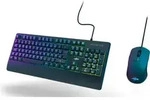 Hama Koop 320 2in1, Kabelgebunden, USB, QWERTZ, RGB-LED, Schwarz, Maus enthalten -