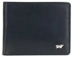 Portemonnaie GOLF RFID Geldb&ouml;rse 4+3 Kartenf&auml;cher schwarz Uni - Leder - Schwarz