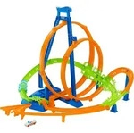 Hot Wheels Action Track Set mit 5 Crash-Zonen, motorisiertem Beschleuniger und 1