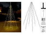 Ambiance Fahnenmast-Beleuchtung mit 192 LEDs 208 cm - Schwarz