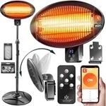 KESSER&reg; Infrarot Heizstrahler 2000W drehbar & h&ouml;henverstellbar IPX4 - Schwarz
