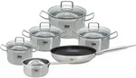 ELO Profi Duo Therm Topfset Edelstahl Volumenskala Induktion silberfarben 6-teilig -