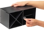 deflecto Organisationsbox Cube, 2 F&auml;cher, glasklar - Bunt