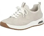 Rieker Damenschuhe Halbschuhe Slipper Beige Freizeit - Beige - 36