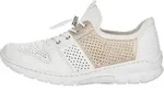 Rieker Slipper weiss kombi in Gr. 37 - Beige - 37
