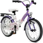 BIKESTAR Kinder Fahrrad ab 4 Jahre | 16 Zoll Classic Kinderrad | Lila Wei&szlig; -