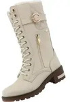Mustang Damen TEX-Stiefel gef&uuml;ttert Beige - Wei&szlig; - 36