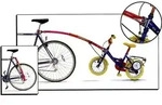 Trail Gator 640020 Tandemstange das Original - Rot