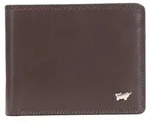 Portemonnaie GOLF RFID Geldb&ouml;rse 4+3 Kartenf&auml;cher braun Uni - Leder - Braun