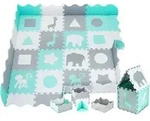 Schaumstoff-Puzzlematte 150x150x1 cm &ndash; XXL Spielmatte f&uuml;r Babys, rutschfest,