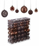 Relaxdays Weihnachtskugeln, 150er Set, glitzernde, matte & gl&auml;nzende