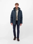 LRS Herren Wintermantel mit Kapuze , Farbe: BLUE NIGHT , Gr&ouml;&szlig;e: S - Blau - S