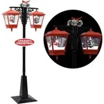 vidaXL Weihnachts-Stra&szlig;enlampe mit Weihnachtsmann 81 x 40 x 188 cm PVC - Schwarz