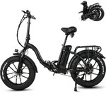 Elektrofahrrad E-Bike E-Klapprad,Pedelec48V/18 Ah mit 250W Motor, 25km/h - Schwarz