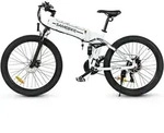 Elektrofahrrad E-Bike klapprad 26 Zoll E Bike Trekkingrad 21 Gang - Wei&szlig;