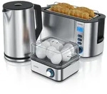 Arendo Fr&uuml;hst&uuml;cks-Set, 8er Eierkocher EIGHTCOOK, Wasserkocher 1,5l, 4-Scheiben