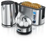 Arendo Fr&uuml;hst&uuml;cksset, Wasserkocher 1,5l, 4-Scheiben Langschlitztoaster, 7er